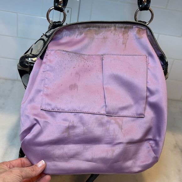 Coach Signature Poppy Lurex Vintage Large Tote Shoulder Bag - HTF - Picture 16 of 16